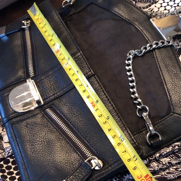 🌹Michael Kors Pebbled soft leather removable chain link shoulder bag / clutch - Picture 11 of 14